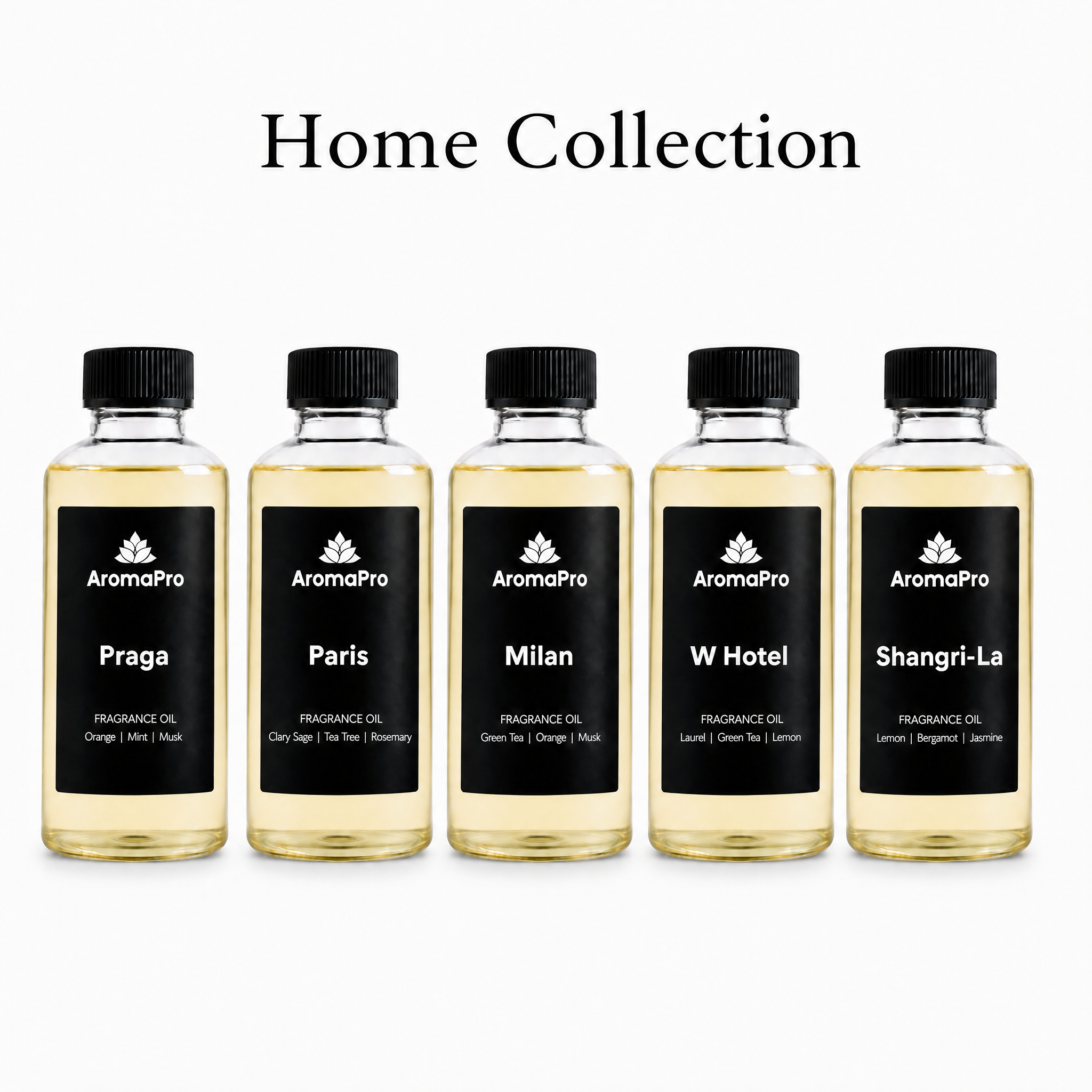 AromaPro fragrance bottle placed beside a lit candle and aromatic stones, evoking a relaxing and calming ambiance.
