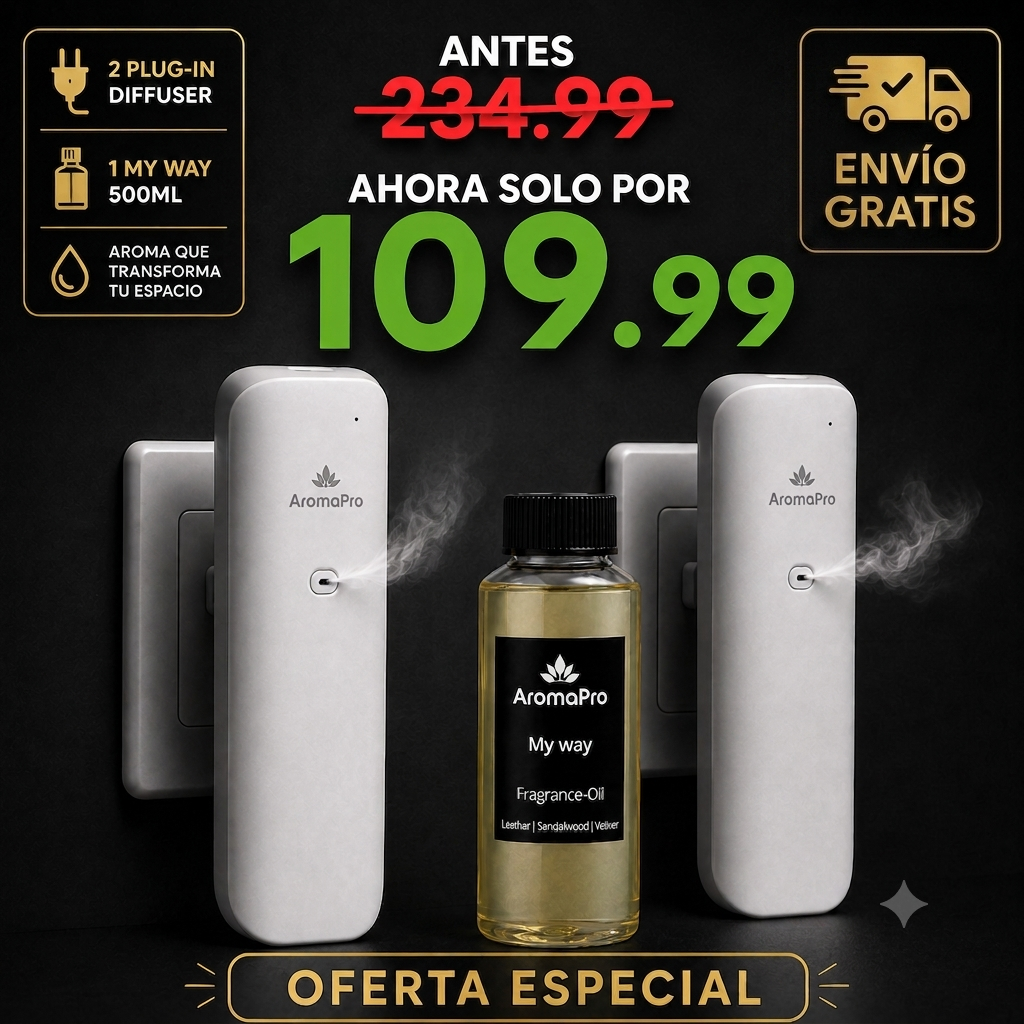 AromaPro Luxury Trio – Edición Limitada  2 Difusores + 500ml